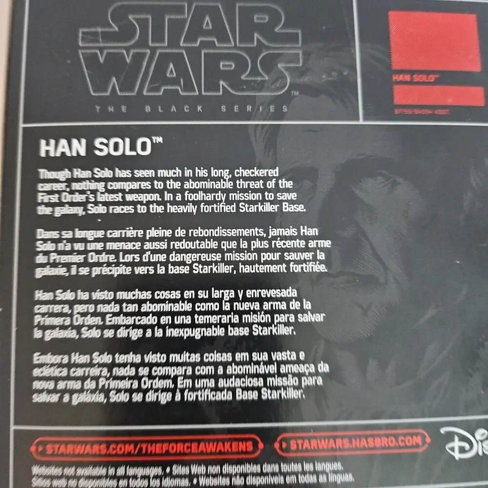 Star Wars the Black Series Force Awakens Han Solo Exclusive 3.75